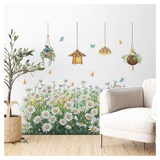 半島良品 DIY無痕壁貼墻貼, 小雛菊踢腳