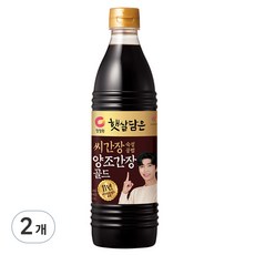 대상 청정원 씨간장 숙성 양조간장 골드, 2개, 840ml