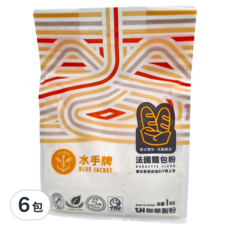 聯華製粉 BLUE JACKET 水手牌 法國麵包粉, 1公斤, 適合家庭烘焙DIY, 1kg, 6包