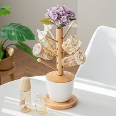 플라팜 뉴코코맘 플라워 젖병 건조대 수국 꽃, 단품, 바이올렛