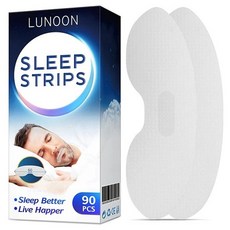 Yegrena睡眠良好防口呼吸防口乾促進睡眠透氣半透明膠帶 90入, 1個