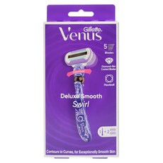 Gillette 吉列 Venus 維納斯 零瑕疵除毛刀套裝, 5刀片, 旋轉刀頭科技, 含維他命E潤滑條, 1組