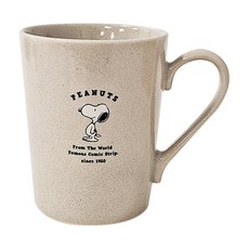 kanesho 金正陶器 Snoopy 陶瓷馬克杯, 250ml, 日本原產, 石頭灰, 1個
