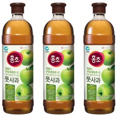 청정원 홍초 풋사과 900ml, 1.5L, 3개