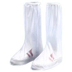 高筒防水雨鞋套 2雙, M/L/XL, 白色, 1組