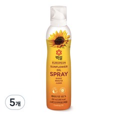 백설 유러피안 해바라기유 스프레이, 5개, 200ml
