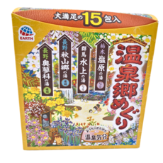 EARTH 日本巡禮溫泉粉 溫泉鄉 30g 15包, 享受多種香味的泡湯樂趣, 450g, 1盒