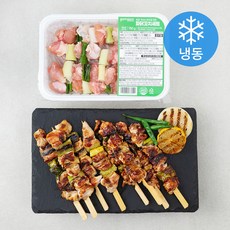 곰곰 국내산 닭으로 만든 파닭꼬치세트 50g x 12p + 곰곰 데리야끼용소스 50g*3개 (냉동), 1세트, 750g