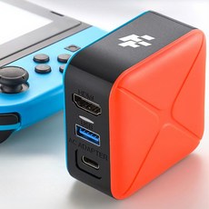Nintendo 任天堂 SWITCH 周邊 FlashFire switch 電源+TV轉換器, 1個