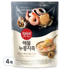 햇반 해물누룽지죽, 4개, 420g