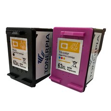 Tonerpia HP 兼容墨水 HP63XL, 黑色, 1套