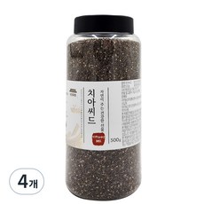 건강곡간 치아씨드 통, 500g, 4개