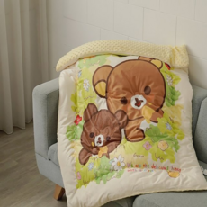 BUHO 布歐 Rilakkuma拉拉熊 泡泡暖絨被 100x120cm, 1件