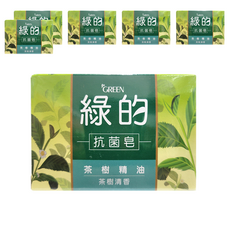 GREEN 綠的 抗菌皂, 茶樹精油 清新淨味, 100g, 6個