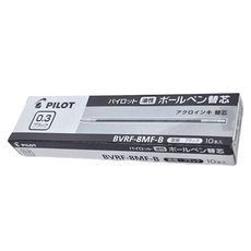 PILOT 百樂 輕油替芯 BVRF-8MF-B, 0.3 黑色, 10入, 10支