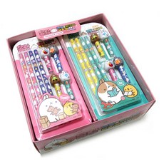 몰랑 연필 피규어 보호캡 핑크 4p + 민트 4p 세트, 혼합색상, 5세트