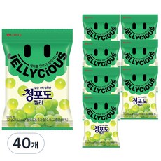 LOTTE 樂天 Jellycious青葡萄軟糖, 72g, 40包
