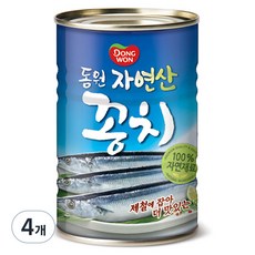 동원 꽁치 통조림, 300g, 4개
