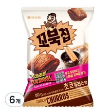 오리온 꼬북칩 초코츄러스 미니 과자, 80g, 6개