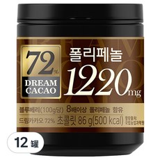 LOTTE 樂天 Dream Cacao 72% 巧克力球 86g 罐裝, 小巧骰子狀設計, 12罐