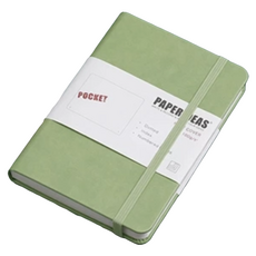 PAPERIDEAS A6 硬皮筆記本, 188頁, 有頁碼, 牛油果綠, 1本
