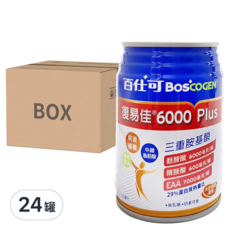 BOSCOGEN 百仕可 復易佳 6000 Plus 營養素, 大麥減糖風味, 三重胺基酸, 24罐, 250ml