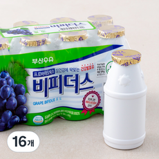 부산우유 비피더스 포도 발효유, 140ml, 16개