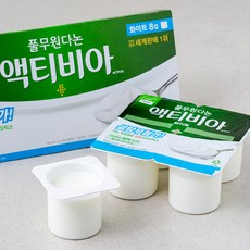 풀무원다논 액티비아 0% 요거트 플레인 화이트, 80g, 8개