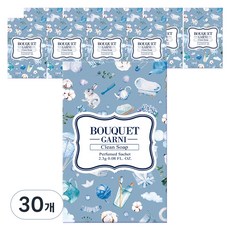 부케가르니 퍼퓸드 샤쉐 옷장방향제 클린솝 본품, 2.3g, 30개