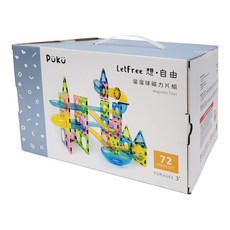 PUKU 藍色企鵝 LetFree 想自由 溜溜球磁力積木組 72片, 3歲以上適用, 混合顏色, 1盒