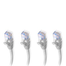 애니포트플러스 CAT.6 랜선 1m, 그레이, 4개