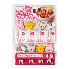 TORUNE 動物食物叉8件組, 可愛動物造型食物叉, 1組