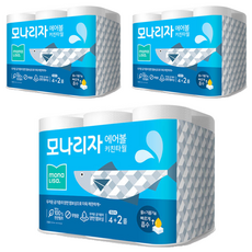 모나리자 에어볼 롤 키친타올, 150매, 18개 화장지/물티슈