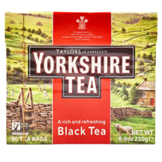 TAYLORS 泰勒茶 YORKSHIRE TEA 約克夏茶 紅牌, 250公克, 3.125g, 80包, 1盒