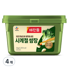 해찬들 사계절 쌈장, 3kg, 4개