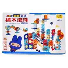 幼福文化 忍者兔創意城堡積木滾珠遊戲組 178p Set, STEM益智玩具, 1盒
