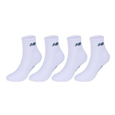 뉴발란스 여성용 베이직 로고 파일 중목 양말 4켤레 발란스 여성용 베이직 로고 파일 중목 양말 4켤레