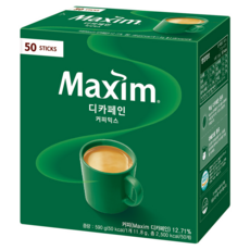 맥심 디카페인 커피믹스, 11.8g, 50개입, 1개 590g, 50개입, 1개