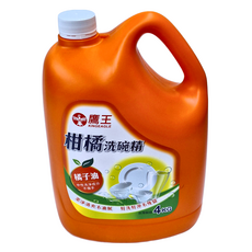 KINGEAGLE 鷹王 柑橘洗碗精 4kg/桶, 護手潔淨配方, 溫和不傷手, 中性配方, 淡雅清香, 1桶