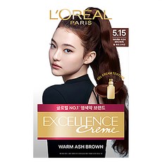 로레알파리 NEW 엑셀랑스 크림, 5.15호 웜 애쉬 브라운, 1개 5.15호 자연갈색(잿빛), 1개