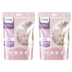 SUMCARE 母乳冷凍袋 250ml, 25入, 耐凍不易破, 附記錄標籤, 2包