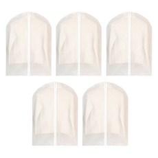咪咪購物 透明衣服防塵套60 x 80cm, 5入1組, 防塵,衣物收納, 60 x 80cm, 5入, 1組