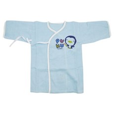 PUKU 藍色企鵝 紗布肚衣, 100%棉紗布 50cm 台灣製造, 藍色, 1件