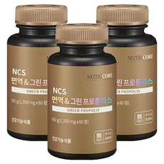 뉴트리코어 NCS 면역 앤 그린 프로폴리스, 60정, 3개