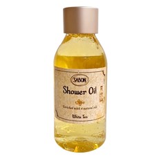 SABON 國際航空版 白茶沐浴油, 100ml, 1瓶