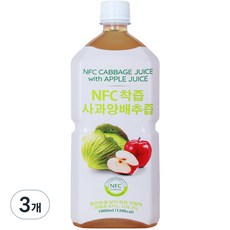 파모빗 NFC 착즙 사과양배추즙, 1L, 3개