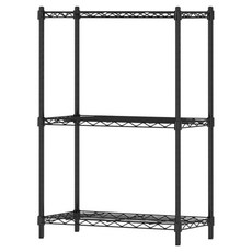 KI WISH 居家生活 60x30x90cm 輕型層架, 三層鐵架, 質感黑, 單層平均耐重30公斤, MIT台灣製, 60 x 30 x 90cm, 黑色, 3層