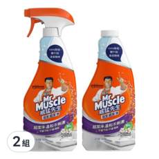 Mr Muscle 威猛先生 浴室超潔淨清潔劑套裝, 有效去除皂垢 溫和不刺激, 1kg, 2組