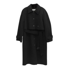 나인 여성용 레본 울 핸드메이드 트렌치 코트 CT-1421