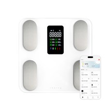 cooing home appliances Cooing Home 智慧身體成分體脂肪秤, 1個, SBF-B18WH, 白色